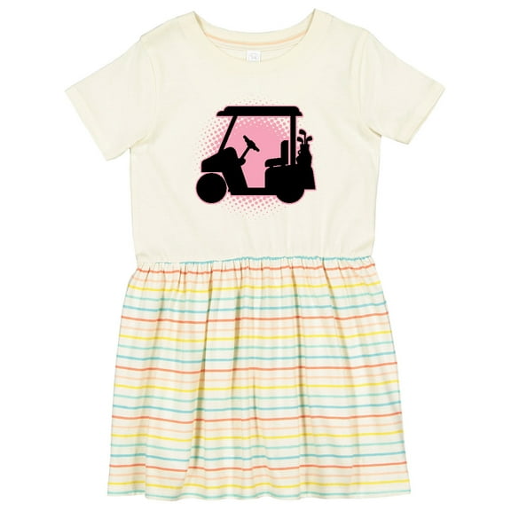Inktastic Golfing Girls Golf Cart Girls Toddler Dress