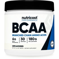 Nutricost BCAA Powder- 2:1:1 (Unflavored) Supplement 30 Servings