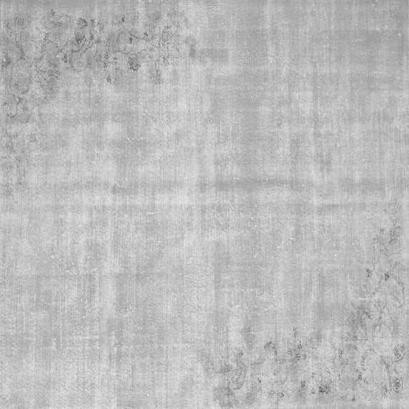 Ahgly Company Indoor Square Abstract Gray Contemporary Area Rugs, 5' Square