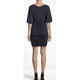 thumbnail image 4 of Nicole Miller Artelier NAVY Stretchy Matte Jersey Ruched Dress, US 2, 4 of 4