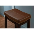 thumbnail image 3 of Home Square 3 Piece 32" Wood Bar Stool Set in Espresso and Cognac Brown, 3 of 10