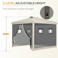 thumbnail image 5 of 10' x 10' Pop Up Canopy Tent with Netting, Instant Screen House Room, UV-Resistant Sun Shelter, Height Adjustable with Windows, and Carry Bag for Outdoor, Garden, Patio, 5 of 9