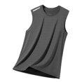 thumbnail image 6 of Men's Sleeveless Tank Top Cotton Athletic Muscle Tee Crew Neck Pullover Quick Dry Breathable Casual Running Gym Workout Beach Vacation Streetwear | TOPLIU,Gray M, 6 of 8