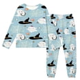 thumbnail image 4 of Xijirk Women Halloween Pajama Set Long Sleeve Crew Neck Top with Jogger Pants Assorted Halloween Element Print Loungewear for Sleepwear and Holiday Party,Multicolour4,3XL, 4 of 4