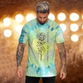 thumbnail image 2 of XUNHAO T-Shirt Discover The Future Mens Summer Casual Sports Tie Dye Lettered Rose Crew Neck Top Trend-Setting Tee, 2 of 5
