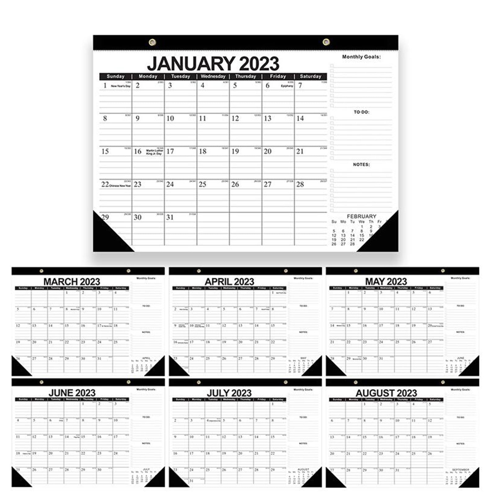 July 2022 to December 2023 Calendar English Desktop Calendar Portable