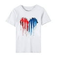 thumbnail image 5 of Raeneomay Oversized T Shirts for Women Independence Day Printed Round Neck Short Sleeved Top, 5 of 6