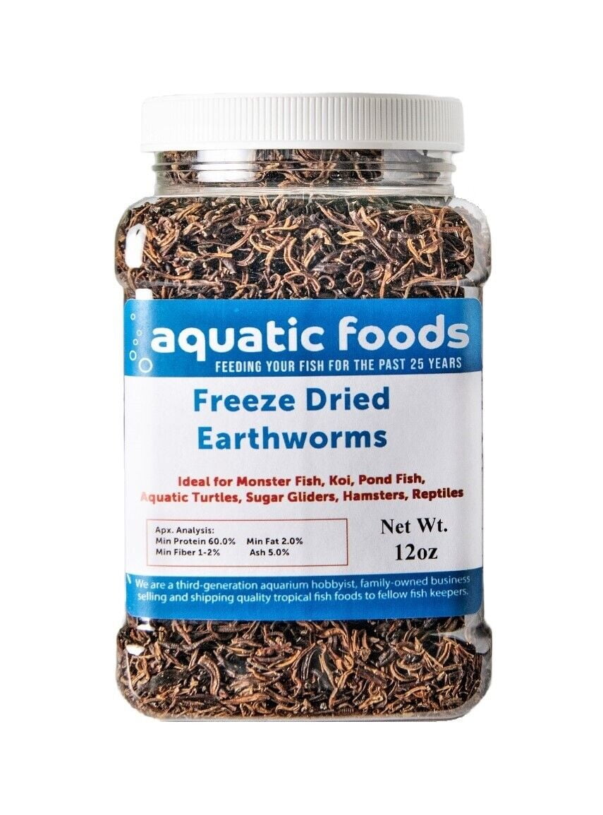 EarthwormsFreeze Dried Floating Earthworms for Large Fish, Koi & Pond