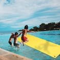 thumbnail image 1 of Ainfox 3 Layer 12 x 6 Feet Floating Water Mat -Water Sports Swimming Recreation Relaxing Mattress-Floating Island for Lakes ,Pools,River,Beach,Ocean,Camping(Yellow/Blue/Yellow), 1 of 10