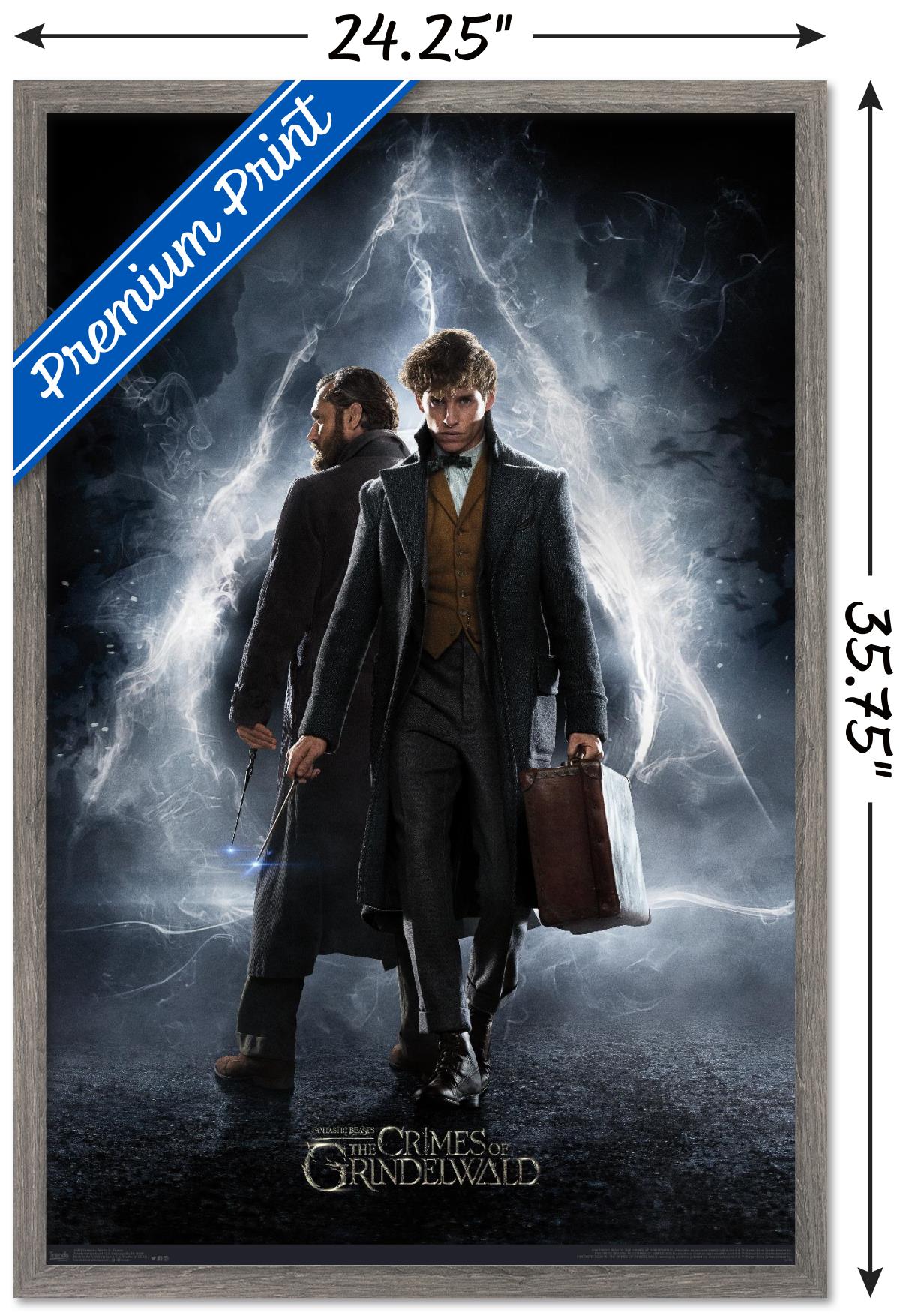 Fantastic Beasts: Crimes Of Grindelwald - Teaser Wall Poster, 22.375" x 34", Framed