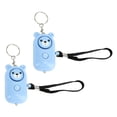 thumbnail image 3 of 2 uds alarma de seguridad estilo oso alarmas de emergencia llavero dispositivos de protección para mujeres niñas niños ancianos azul y azul, 3 of 5