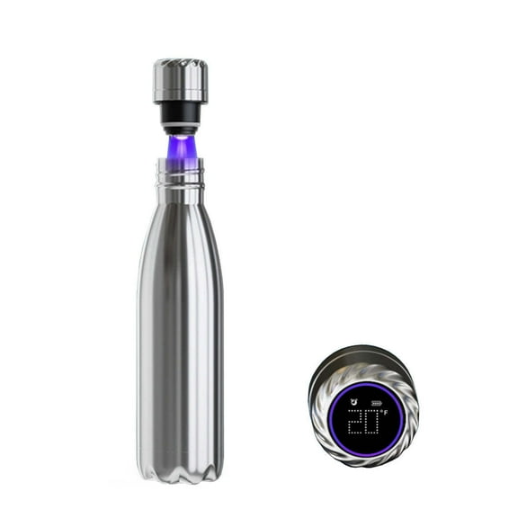 Aquaala Uv Water Bottle With Temp Cap - Solid Steel # 11