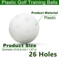thumbnail image 4 of Hiziwimi Durable Practice Golf Balls with Tees, Plastic White Flute Design, 103 lb, 100 Count, 4 of 10