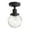 Black, variant on Pathson Modern Semi Flush Mount Ceiling Light Fixture with Striped Globe Glass Shade
