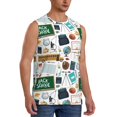 thumbnail image 2 of Fotbe Men's Back To School A Print Men's Sleeveless Muscle Tank Tops Casual T-Shirts for Gym Workout Beach-3X-Large, 2 of 8