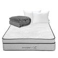 thumbnail image 1 of Colchón Queen Size Restonic Lipa Almohadas Royal Twin Edredón Homy, 1 of 8