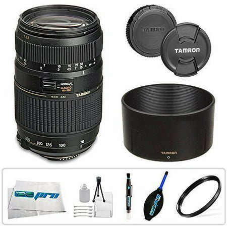 Built In Camera - Tamron AF 70-300mm f/4.0-5.6 Di LD Macro Zoom Lens with Built In Motor for Nikon Digital SLR Cameras + I3E Pro Basic Acc