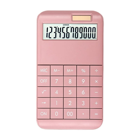 Gallickan Standard Calculator for School, Solar Calculator for Boys Girls, Stylish and Aesthetic Calculator for Middle School & College, Back to School Supply, Pink