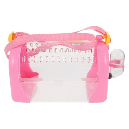 WRITWAA Transparent Design Hamster Travel Carrier for Pets with Comfortable and Breathable Material