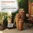 thumbnail image 5 of Alpine Corporation 20" x 19" x 43" Cascading Vase Fountain with LED Lights, Brown, 5 of 12