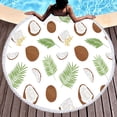 thumbnail image 5 of Toalla de playa redonda con diseño de frutas y coco para adultos, toalla de playa de microfibra de secado rápido, toallas de piscina súper absorbentes, manta de playa sin arena, 5 of 5