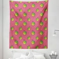 thumbnail image 1 of Fruit Tapestry, Continuous Pattern Hand Drawn Like Apples Showing Inside Image, Fabric Wall Hanging Decor for Bedroom Living Room Dorm, 5 Sizes, Pastel Pink and Fern Green, by Ambesonne, 1 of 1