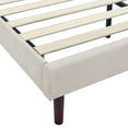 thumbnail image 6 of Bika Hom BU1002B-T Tufted Upholstered Platform Twin Size Bed Frame with Adjustable Height Headboard, Beige, 6 of 7