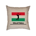 thumbnail image 1 of Hungary Olympic - Volleyball - Flag - Silhouette Decorative Linen Throw Cushion Pillow Case with Insert, 1 of 6