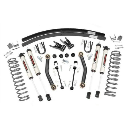 Rough Country 4.5" Lift Kit w/V2 Shocks for 84-01 Jeep Cherokee XJ 4WD - 62370