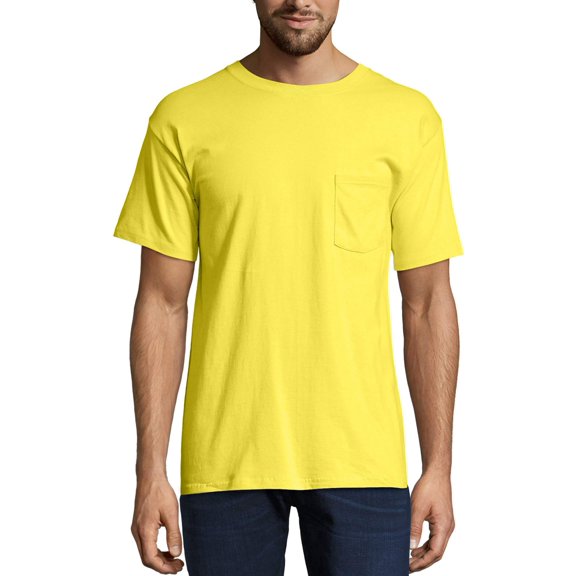 Hanes Men's Premium Beefy-T Short Sleeve T-Shirt With Pocket, Up to Size 3XL
