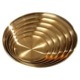 thumbnail image 1 of ¡Liquidación! Vajilla Aoorsake de acero inoxidable, 6 platos de metal pulido, redondos, para el hogar, la cocina, el camping, la comida, la pizza y la barbacoa. Juego de 6 platos., 1 of 6