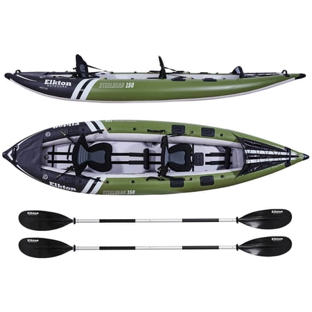 ELK Outdoors Steelhead Fishing Kayak, Inflatable Touring Angler