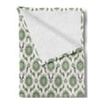 thumbnail image 2 of Classical Soft Flannel Fleece Throw Blanket, Victorian Damask Style Nostalgia Pattern, Cozy Plush for Indoor and Outdoor Use, 50" x 60", Multicolor, by Ambesonne, 2 of 5