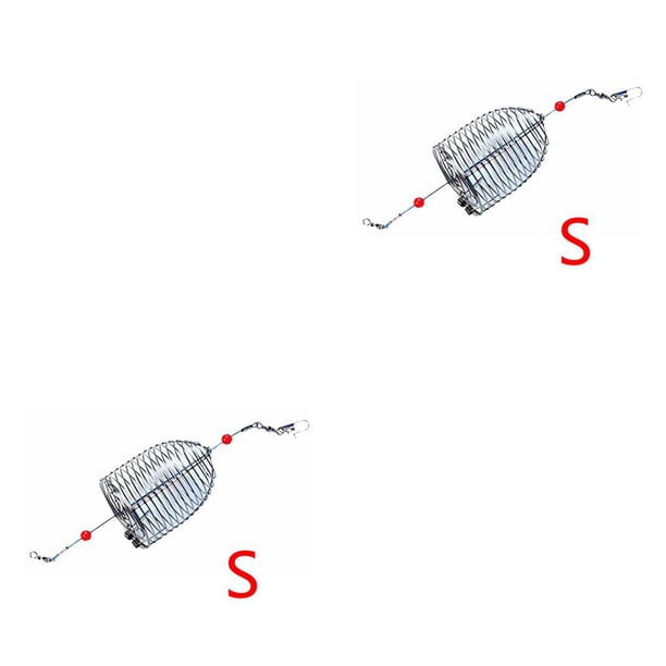 Naiovety Accesorios para jaula de cebo de pesca, alambre para acuario, trampa cónica, cesta, alimentador, soporte, conector, Terminal, aparejos, equipo S 2piezas Naiovety CBP000078