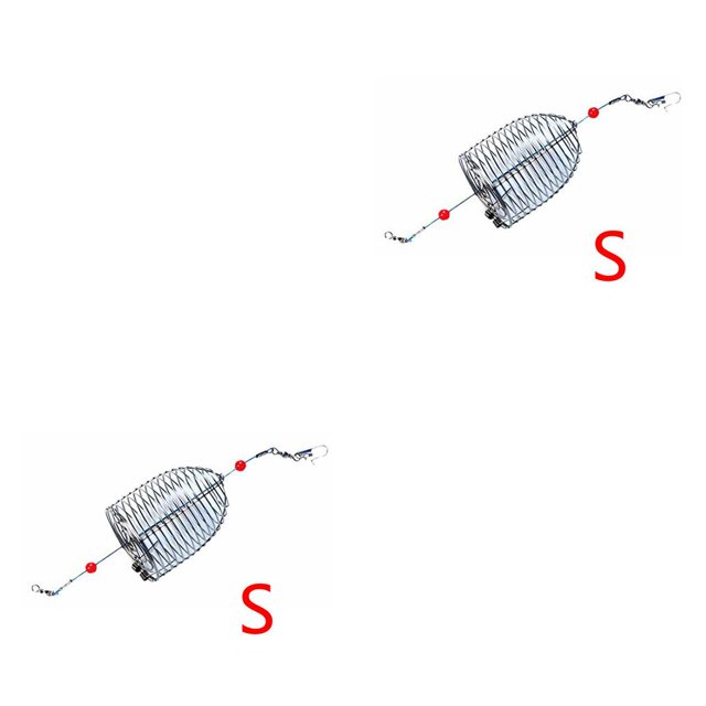 Naiovety Accesorios para jaula de cebo de pesca, alambre para acuario, trampa cónica, cesta, alimentador, soporte, conector, Terminal, aparejos, equipo S 2piezas Naiovety CBP000078