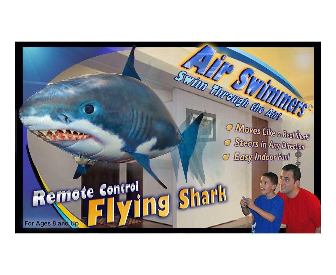 NEW Air Swimmers Remote Control Flying Shark Week Toy Balloon Awesome Shark 