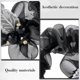 thumbnail image 3 of SeraphinaT 2PCS Mesh Flower Elastic Hair Ties, Leaf Embroidery Acrylic Rhinestone Hair Ban, 3 of 5