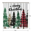 thumbnail image 5 of Shower Curtain for Bathroom Merry Christmas Red Buffalo Plaid Tree Bathroom Curtain Waterproof Modern Bathroom Curtains Hooks Included,72x72Inch, 5 of 5