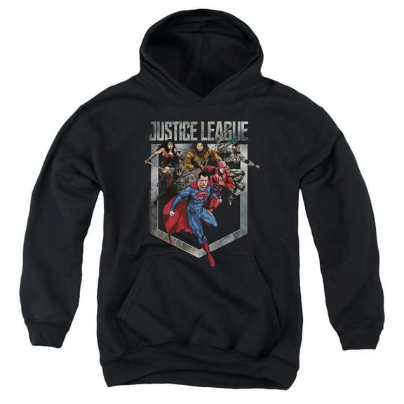 Justice League Movie - Charge - Youth Hooded Sweatshirt - Medium