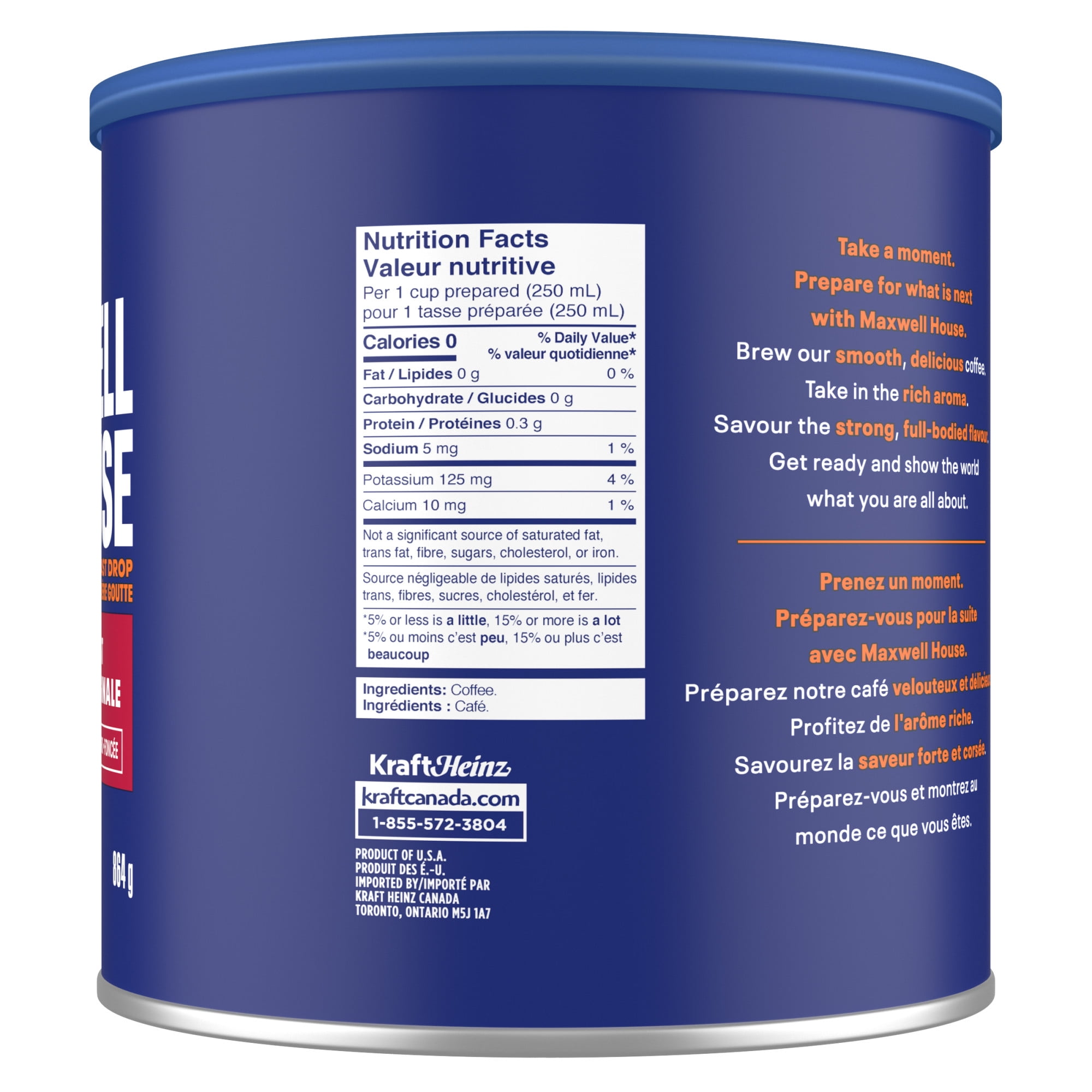 Maxwell House Original Roast Ground Coffee, Medium, 864 g Canister