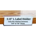 thumbnail image 4 of 3.15" L Wood Shelf Label Holder, Clip On Ticket Holder for Shelves .6" to .9" Thick, 25 Pack, 4 of 7