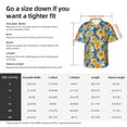 thumbnail image 4 of Fotbe Ocean Wave Sunflower Hawaiian Shirt for Men Unisex Summer Beach Casual Short Sleeve Cotton Linen Button Down Shirts-XX-Large, 4 of 5