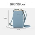 thumbnail image 5 of Small Crossbody Bags for Women Vegan Leather Cell Phone Purses Trendy RFID Wallet Purses with Adjustable Strap Large Capacity Blue, 5 of 8