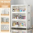2/3/4/5 Tier Foldable Plastic Medicine Cabinet with Transparent Door ...