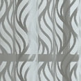 thumbnail image 3 of CHF Lyric Rod Pocket Sheer Curtain Panel, Knit Flame Ogee , Gray, Adult, 3 of 6