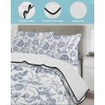 thumbnail image 4 of Quilts Full Size, Farmhouse Spring Soft Comforter Bedding Set for Bed, Blue Fruit Plant Leaf Flower Country Lightweight Quilted Bedspread with Pillow Cover(2 Pieces) for All Season, 78x90 Inch, 4 of 6