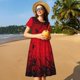 thumbnail image 4 of Balery Spiders On The Web And Space Vestidos sueltos de manga corta para mujer, vestidos de verano 2025, vestidos casuales de corte A con vuelo., 4 of 6