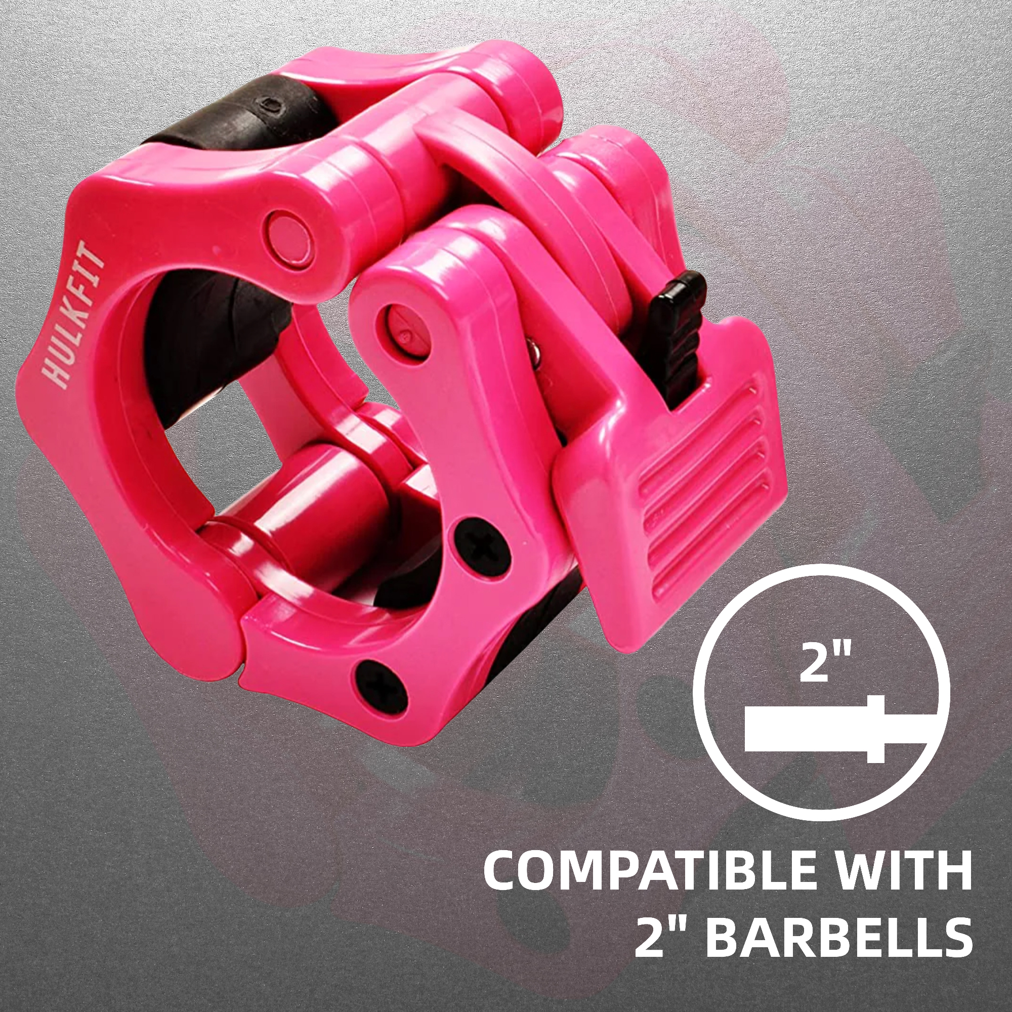 FlexWave Fitness Heavy-Duty Nylon Olympic Barbell Clamps – Quick Release Locking Collars for 2” Barbells, Set of 2