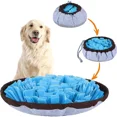 thumbnail image 2 of Dogs Snuffle Mat Pet Leak Food Anti Choking Mat Cat Dog Training Blanket Nose Work Toy Pet Slowing Feeding Intelligence Mat (Blue), 2 of 6