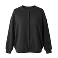 thumbnail image 7 of Oversized Sweatshirt for Women Long Sleeve Drop Shoulder Casual Seams Plain Crewneck Sweatshirts Pullover Tops, 7 of 7